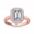 FlyerFit® 18K Pink Gold Solitaire Engagement Ring