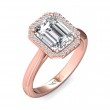 FlyerFit® 18K Pink Gold Solitaire Engagement Ring