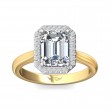 FlyerFit® 14K Yellow and 14K White Gold Solitaire Engagement Ring