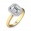 FlyerFit® 14K Yellow and 14K White Gold Solitaire Engagement Ring