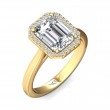 FlyerFit® 18K Yellow Gold Solitaire Engagement Ring