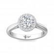 FlyerFit® 14K White Gold Solitaire Engagement Ring