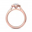 FlyerFit® 14K Pink Gold Solitaire Engagement Ring