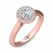 FlyerFit® 14K Pink Gold Solitaire Engagement Ring