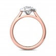 FlyerFit® 18K Pink Gold Shank And White Gold Top Solitaire Engagement Ring