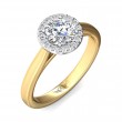 FlyerFit® 14K Yellow and 14K White Gold Solitaire Engagement Ring