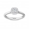 FlyerFit® 14K White Gold Solitaire Engagement Ring