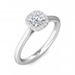 FlyerFit® 14K White Gold Solitaire Engagement Ring