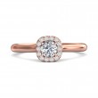 FlyerFit® 14K Pink Gold Solitaire Engagement Ring