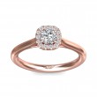 FlyerFit® 14K Pink Gold Solitaire Engagement Ring