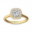 FlyerFit® 14K Yellow Gold Solitaire Engagement Ring