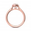 FlyerFit® 18K Pink Gold Solitaire Engagement Ring