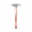 FlyerFit® 14K Pink Gold Shank And White Gold Top Solitaire Engagement Ring