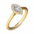 FlyerFit® 14K Yellow Gold Solitaire Engagement Ring