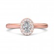 FlyerFit® 18K Pink Gold Solitaire Engagement Ring