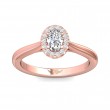 FlyerFit® 18K Pink Gold Solitaire Engagement Ring