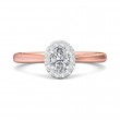 FlyerFit® 14K Pink Gold Shank And White Gold Top Solitaire Engagement Ring