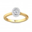 FlyerFit® 14K Yellow and 14K White Gold Solitaire Engagement Ring