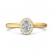 FlyerFit® 18K Yellow Gold Solitaire Engagement Ring