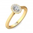 FlyerFit® 18K Yellow Gold Solitaire Engagement Ring