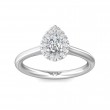 FlyerFit® 14K White Gold Solitaire Engagement Ring