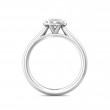 FlyerFit® 14K White Gold Solitaire Engagement Ring