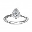 FlyerFit® 18K White Gold Solitaire Engagement Ring