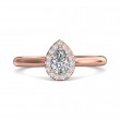 FlyerFit® 14K Pink Gold Solitaire Engagement Ring