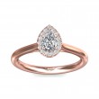 FlyerFit® 14K Pink Gold Solitaire Engagement Ring