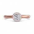 FlyerFit® 18K Pink Gold Solitaire Engagement Ring