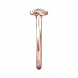 FlyerFit® 18K Pink Gold Solitaire Engagement Ring