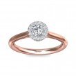 FlyerFit® 14K Pink Gold Shank And White Gold Top Solitaire Engagement Ring