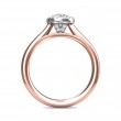 FlyerFit® 14K Pink Gold Shank And White Gold Top Solitaire Engagement Ring