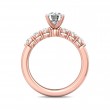 FlyerFit® 14K Pink Gold Channel and Shared Prong Engagement Ring