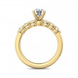 FlyerFit® 18K Yellow Gold Channel and Shared Prong Engagement Ring