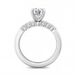 FlyerFit® 14K White Gold Channel and Shared Prong Engagement Ring