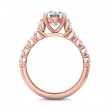 FlyerFit® 14K Pink Gold Channel and Shared Prong Engagement Ring