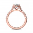 FlyerFit® 18K Pink Gold Channel and Shared Prong Engagement Ring