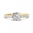 FlyerFit® 14K Yellow Gold Channel and Shared Prong Engagement Ring