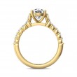 FlyerFit® 14K Yellow Gold Channel and Shared Prong Engagement Ring