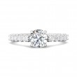 FlyerFit® 18K White Gold Channel and Shared Prong Engagement Ring