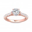 FlyerFit® 18K Pink Gold Channel and Shared Prong Engagement Ring