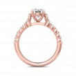 FlyerFit® 18K Pink Gold Channel and Shared Prong Engagement Ring