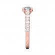 FlyerFit® 18K Pink Gold Channel and Shared Prong Engagement Ring