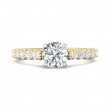 FlyerFit® 14K Yellow and 14K White Gold Channel and Shared Prong Engagement Ring