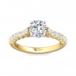 FlyerFit® 14K Yellow and 14K White Gold Channel and Shared Prong Engagement Ring