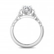 FlyerFit® 14K White Gold Channel and Shared Prong Engagement Ring