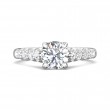 FlyerFit® 14K White Gold Channel and Shared Prong Engagement Ring