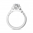 FlyerFit® 18K White Gold Channel and Shared Prong Engagement Ring