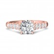 FlyerFit® 18K Pink Gold Channel and Shared Prong Engagement Ring